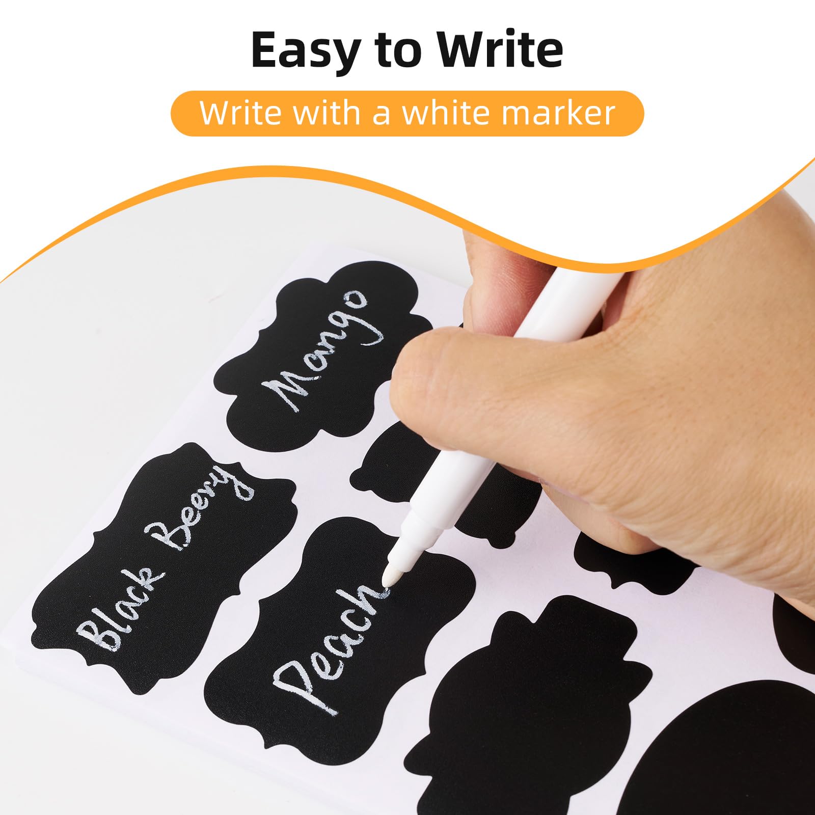 Homrelaxy white erasable markers ideal for writing and erasing notes on labels.