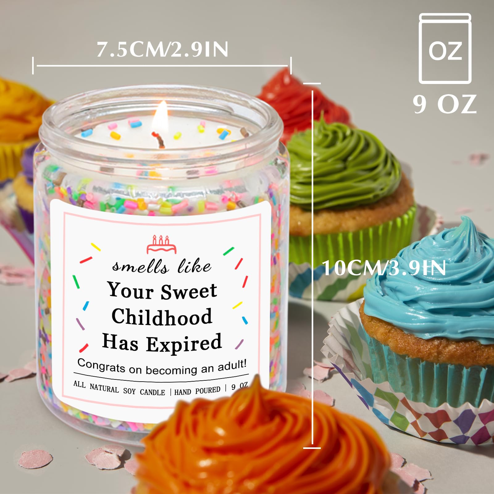 9oz Homsolver candle offering about 50 hours burn time.