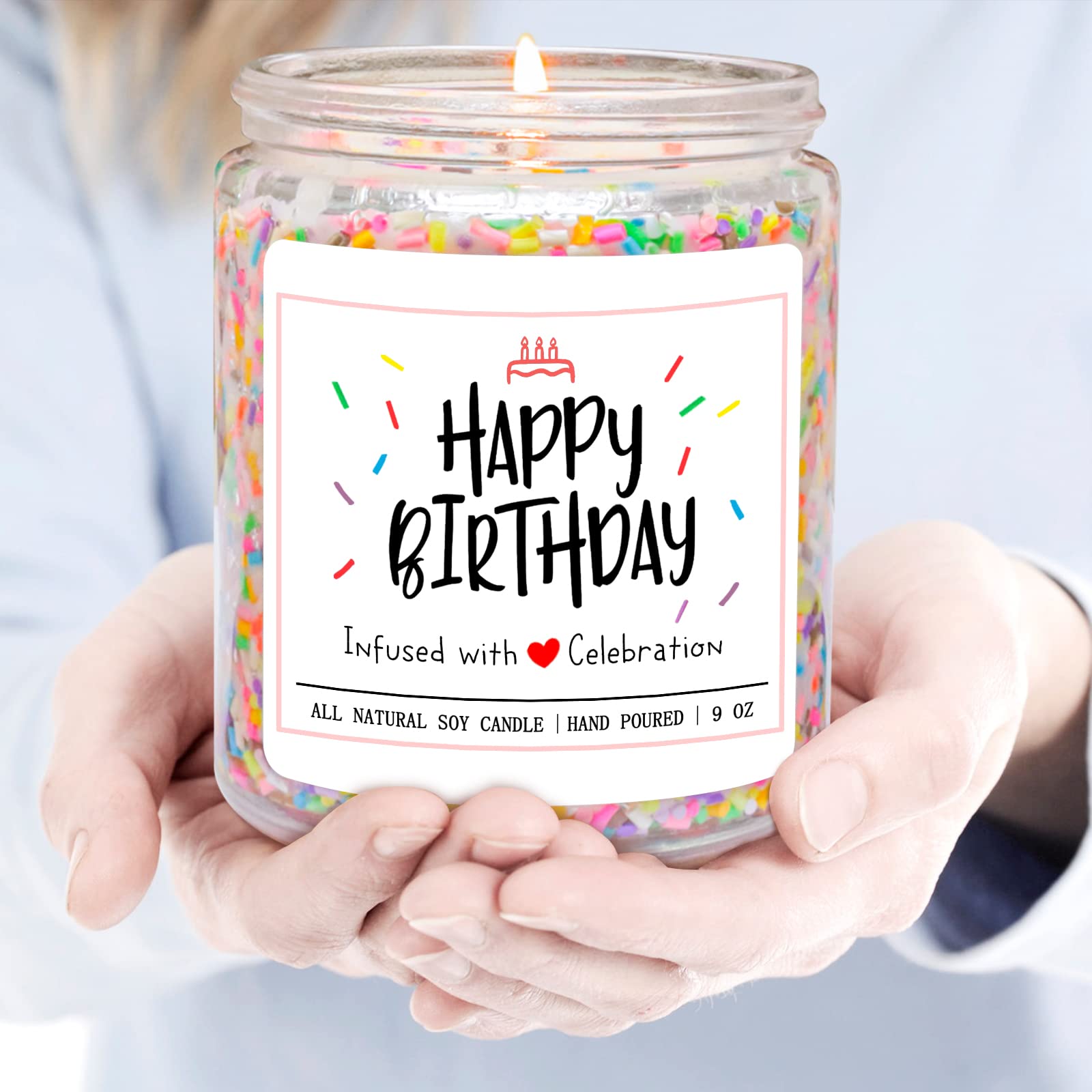Homsolver candy granule decoration adds playful birthday touch.