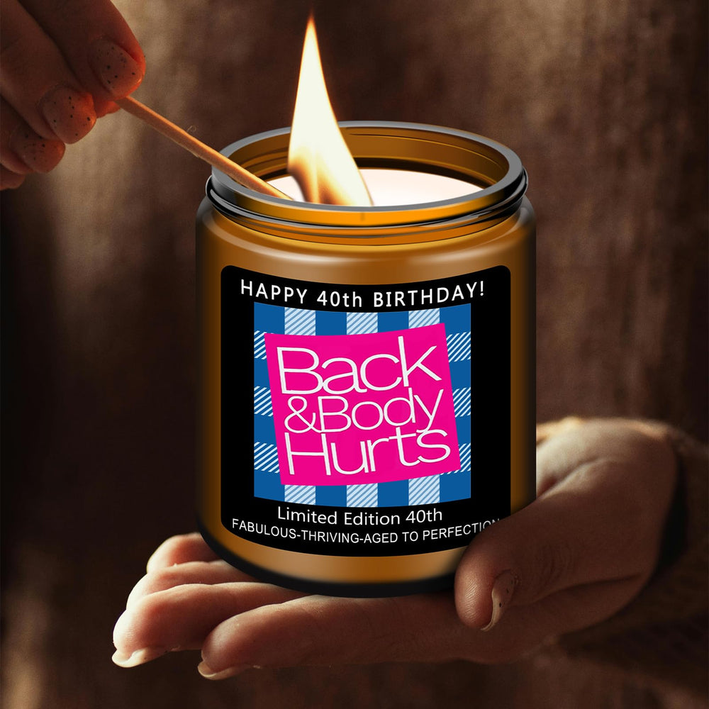 Homsolver party-decor candle adds festive ambience to 40th celebrations.