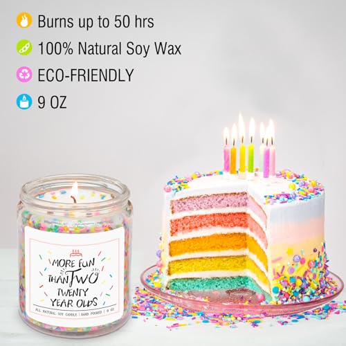Homsolver candle with sprinkles 7oz jar creates festive decor for parties
