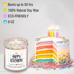 Homsolver vanilla birthday cake scent fills the room warmly.