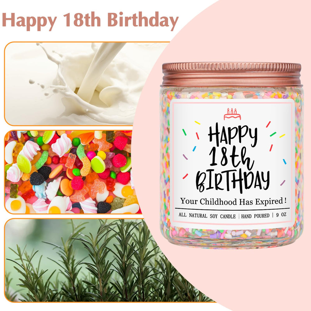 Homsolver vanilla cake scent candle with sprinkles enhances party atmosphere.