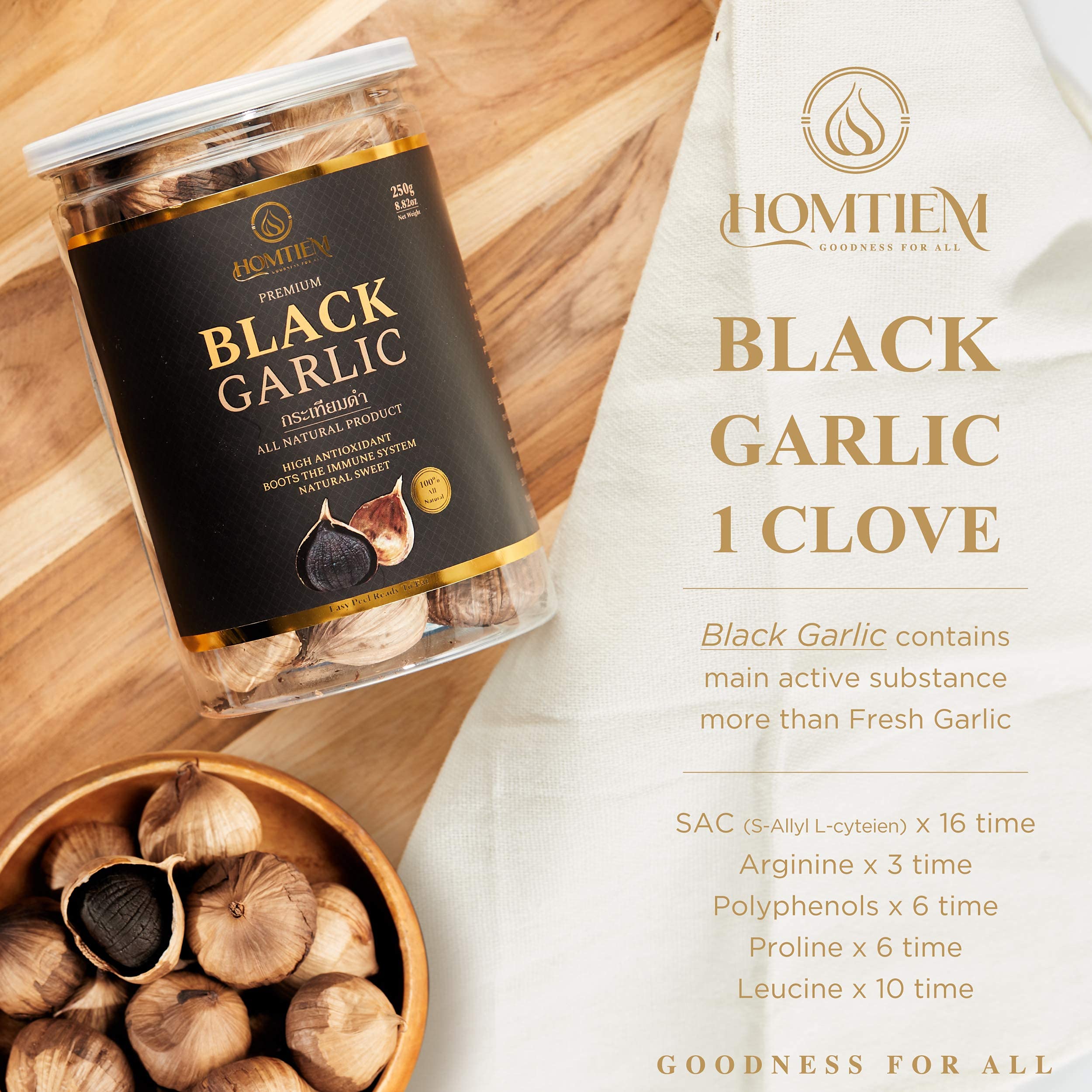 HOMTIEM Black Garlic is a versatile ingredient for healthy recipes.