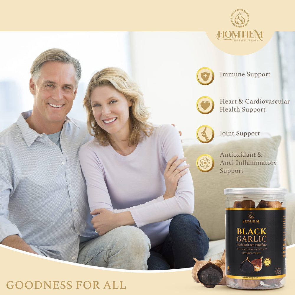 HOMTIEM Black Garlic ready-to-eat plate highlights convenient snack.