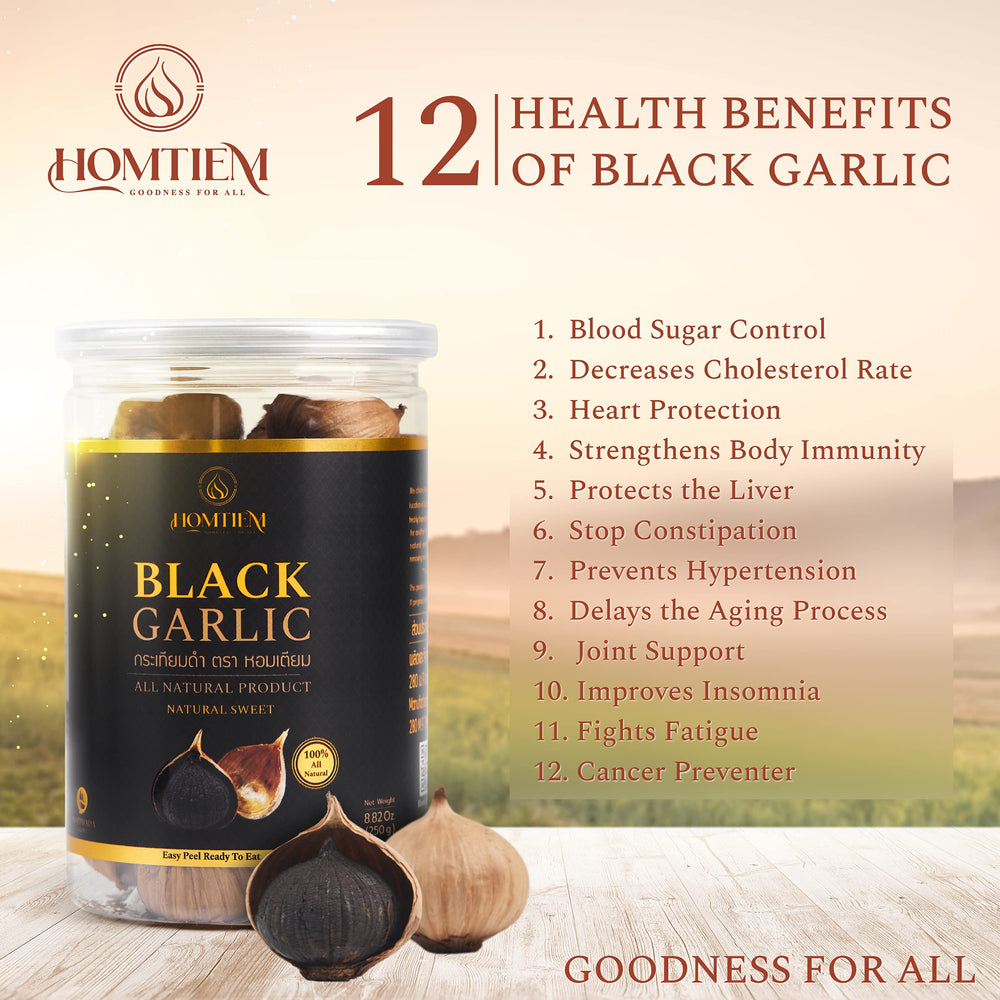 HOMTIEM Black Garlic in salads or cookies enhances savory notes.