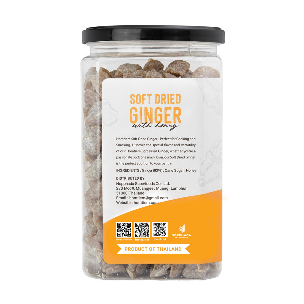 Homtiem Dried Ginger candied slices add warm flavor to recipes.