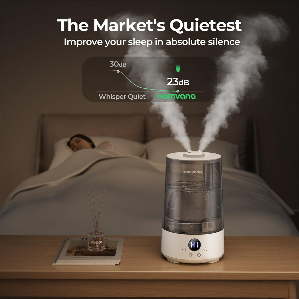 Homvana humidifier auto shut-off enhances safe, hands-free use