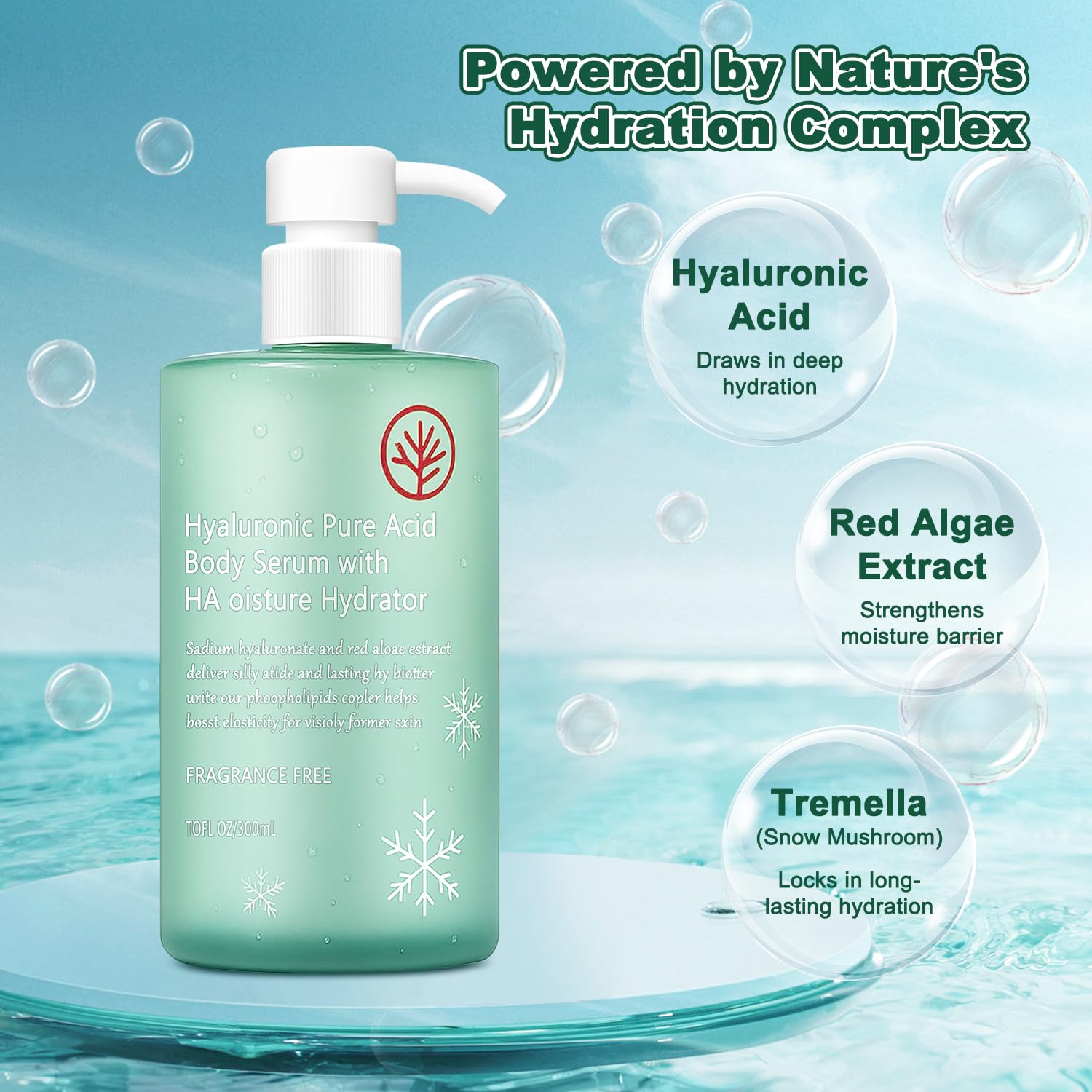 HONAVE HA Body Serum applied on skin for a smooth, non-greasy feel.