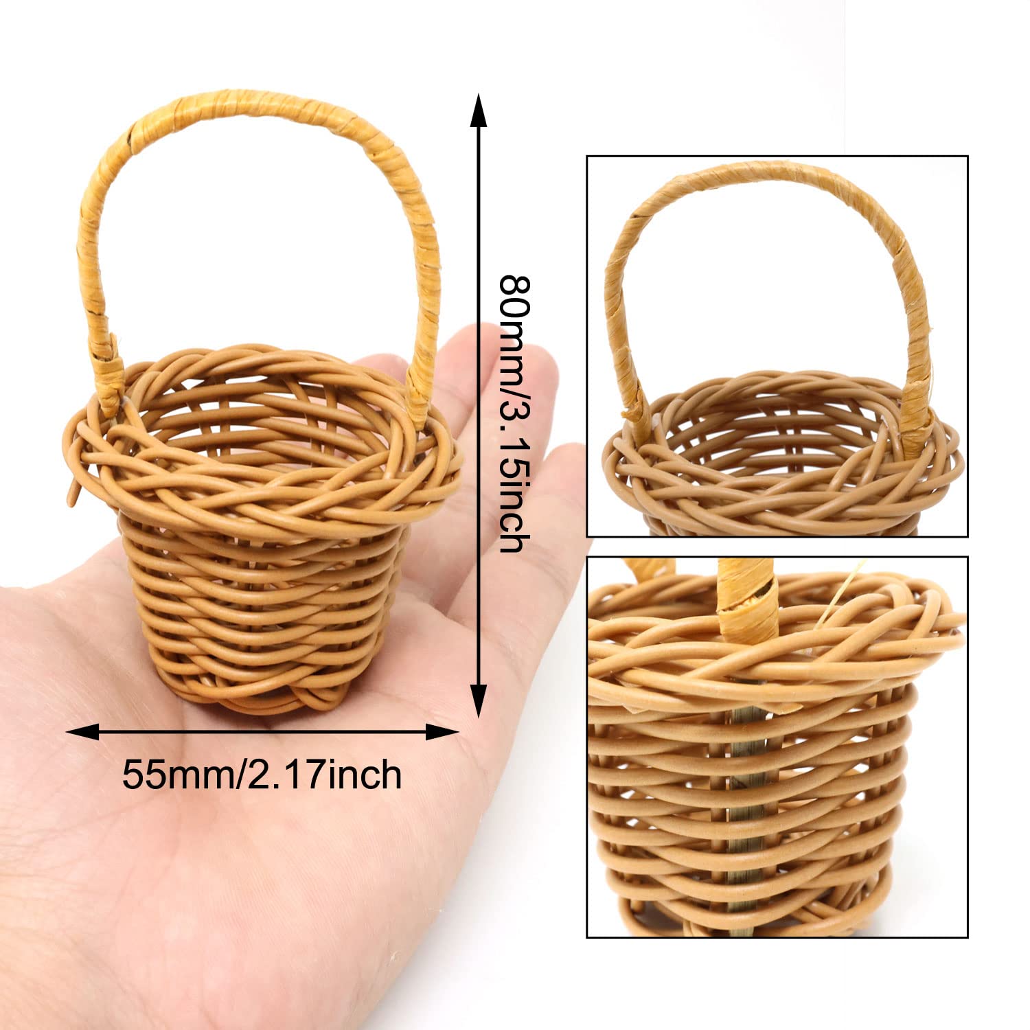 Honbay woven basket candy favors perfect for wedding receptions and party gifts.