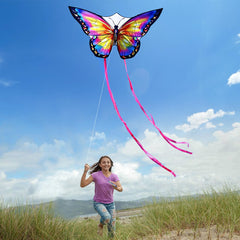 Honbo butterfly kite with 300ft line ready for easy outdoor launch.