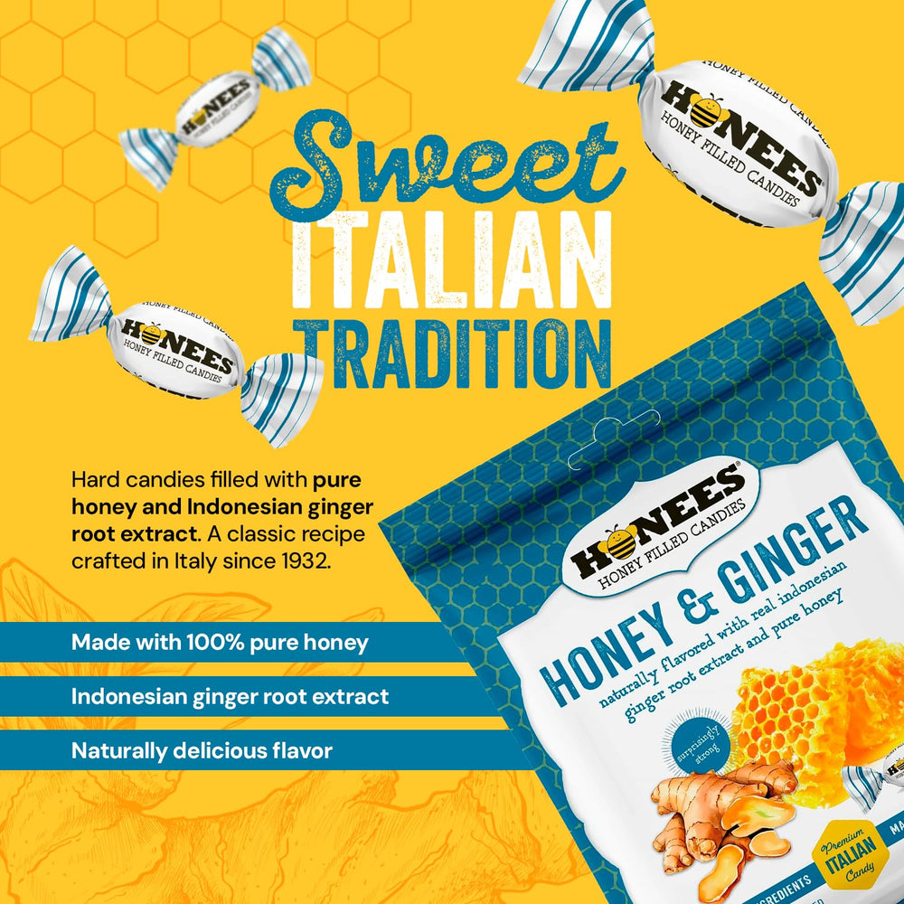 Honees individually wrapped candies for purse, car, or desk