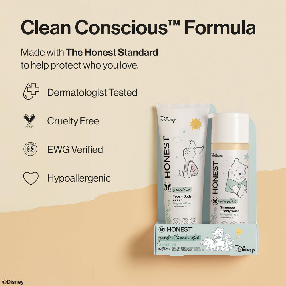 Disney design packaging on a shelf suggests family-friendly cleansing for all ages