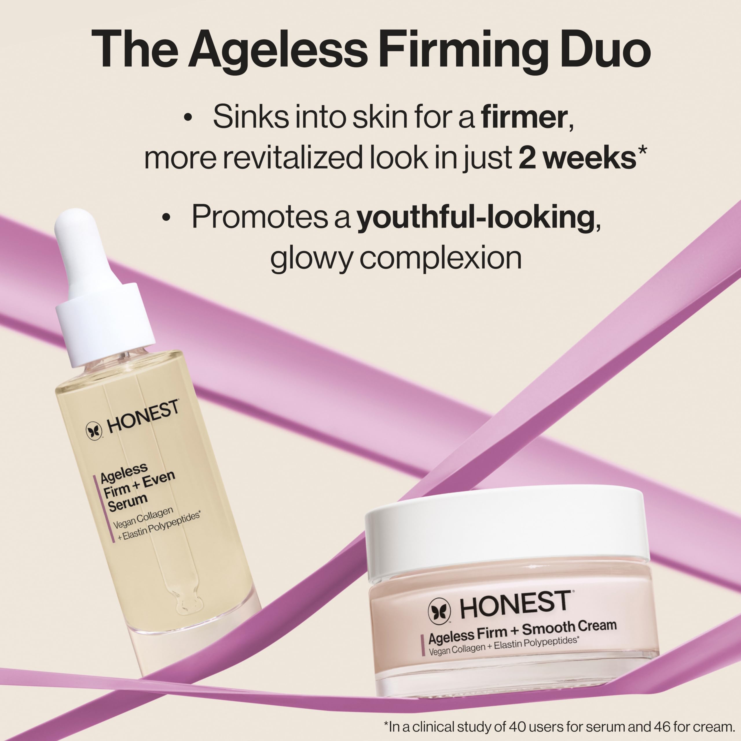 Honest Beauty Ageless Serum packaging highlights vegan and fragrance-free