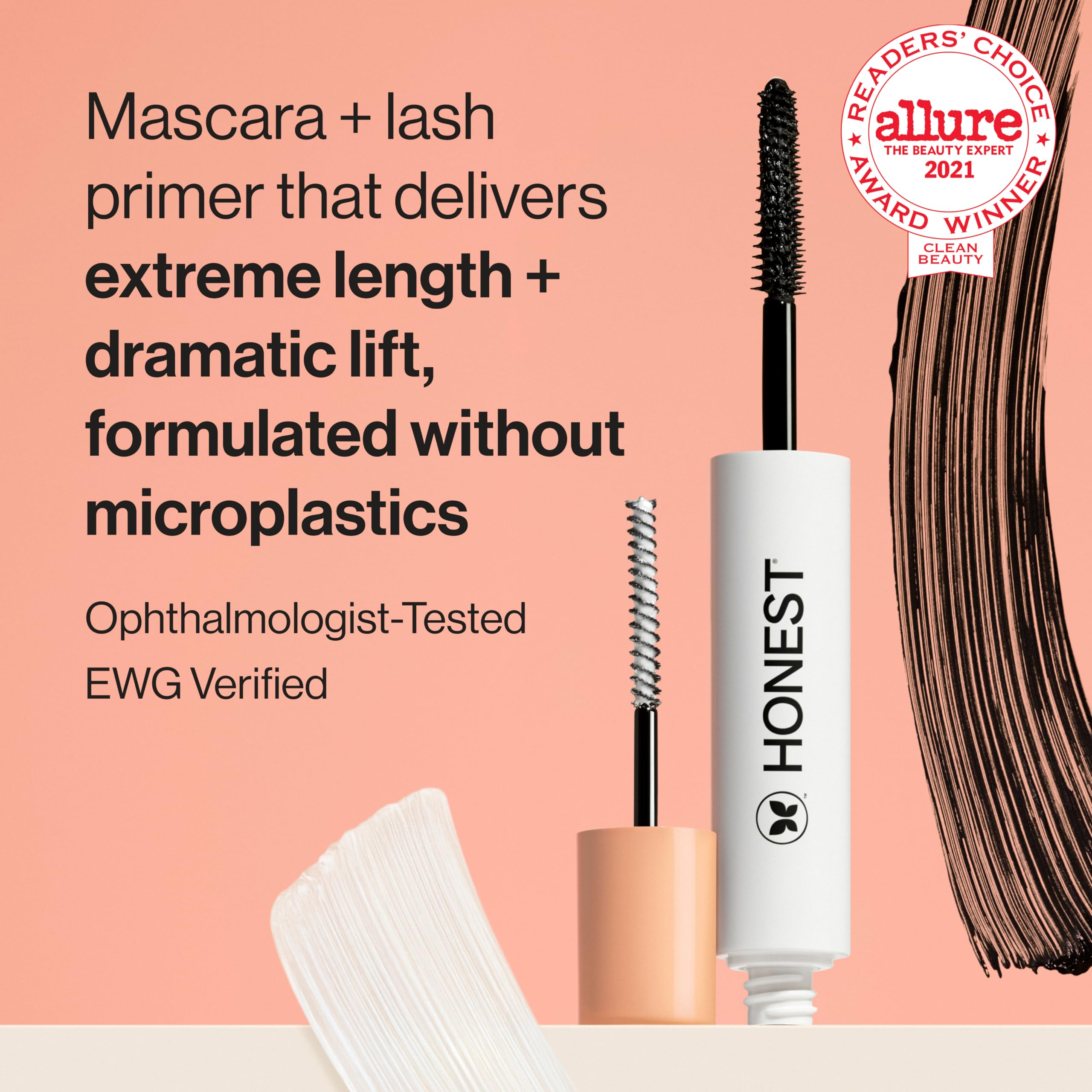 Honest Beauty dual-ended wand ready for lengthening and volumizing results