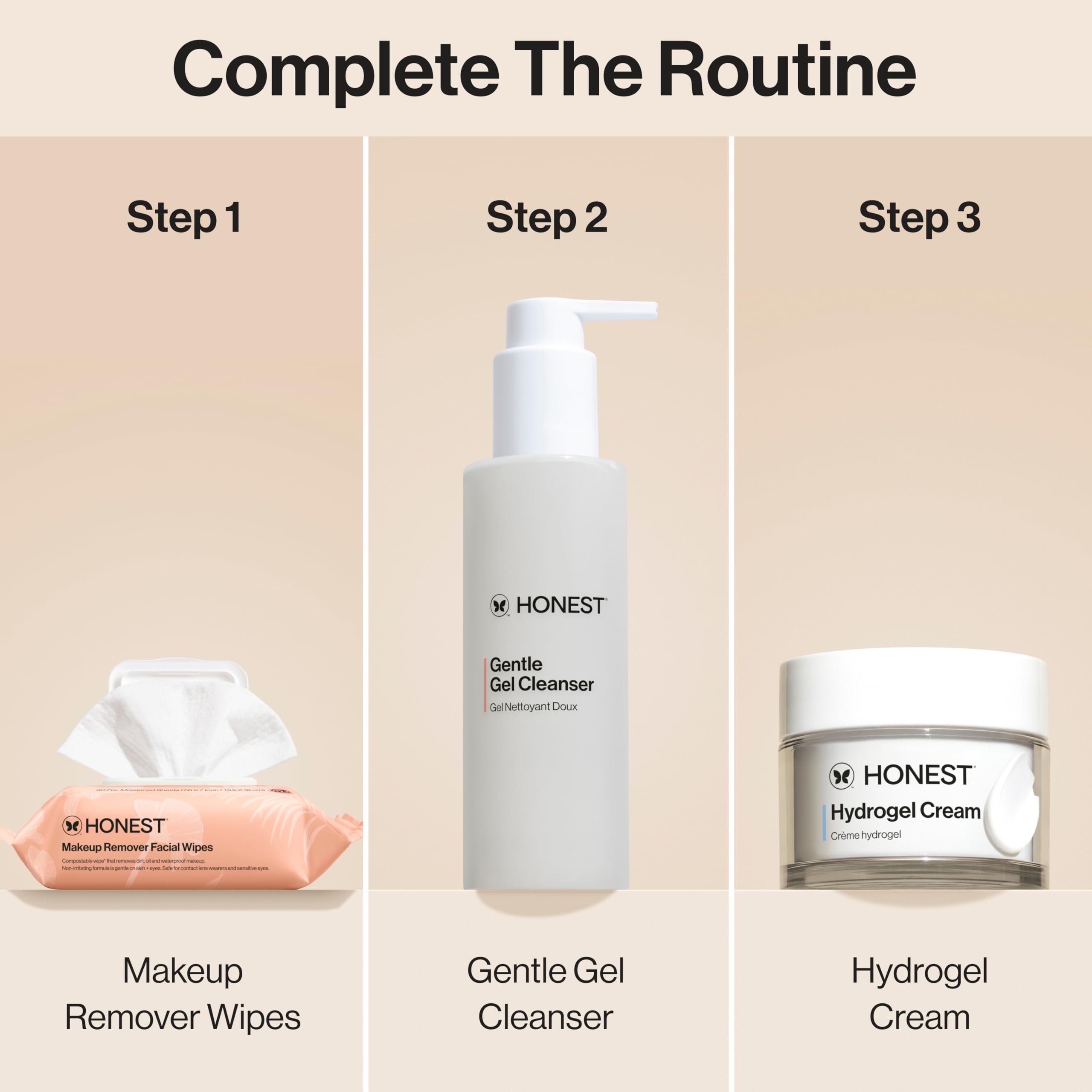 Honest Beauty fragrance-free wipes leave no residue after cleansing