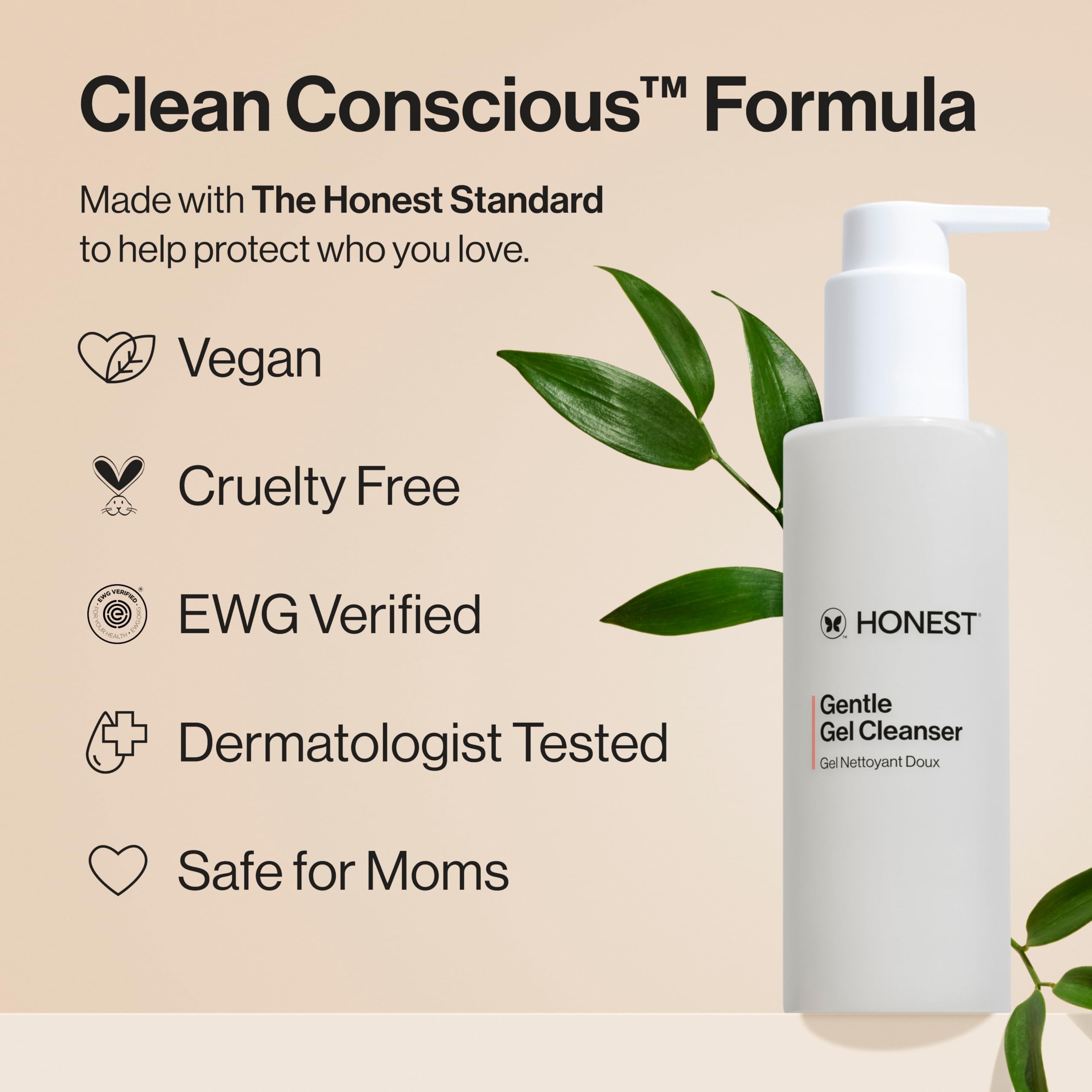 Honest Beauty gel cleanser chamomile calendula close-up showing calming ingredients.