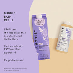 Close-up of Honest Bubble Bath tear-free formula suitable for sensitive skin.