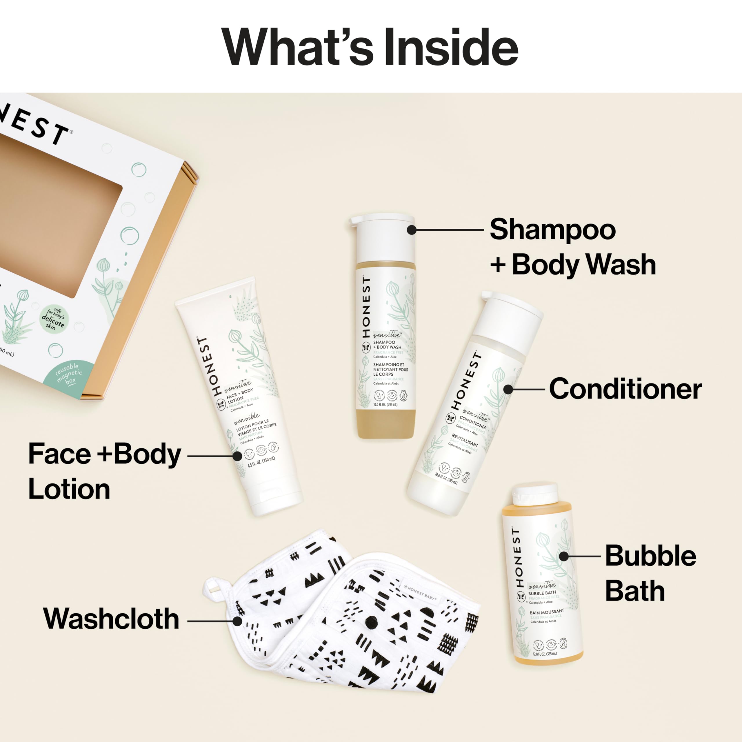 The Honest Company fragrance-free face and body lotion hydrates skin for up to 24 hours.
