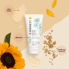 Closeup of The Honest Company Healing Ointment texture for sensitive skin