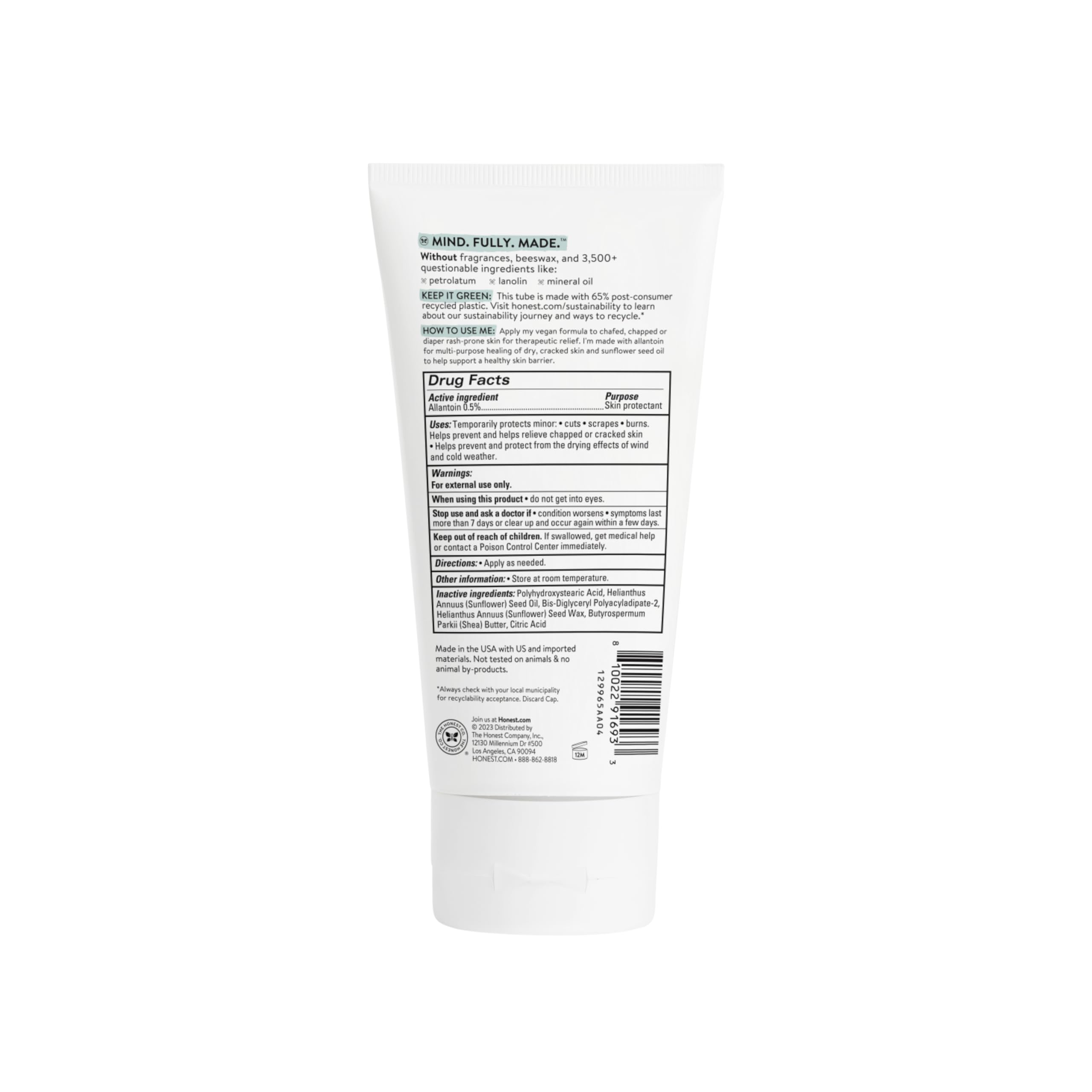 The Honest Company Healing Ointment with sunflower oil for moisture