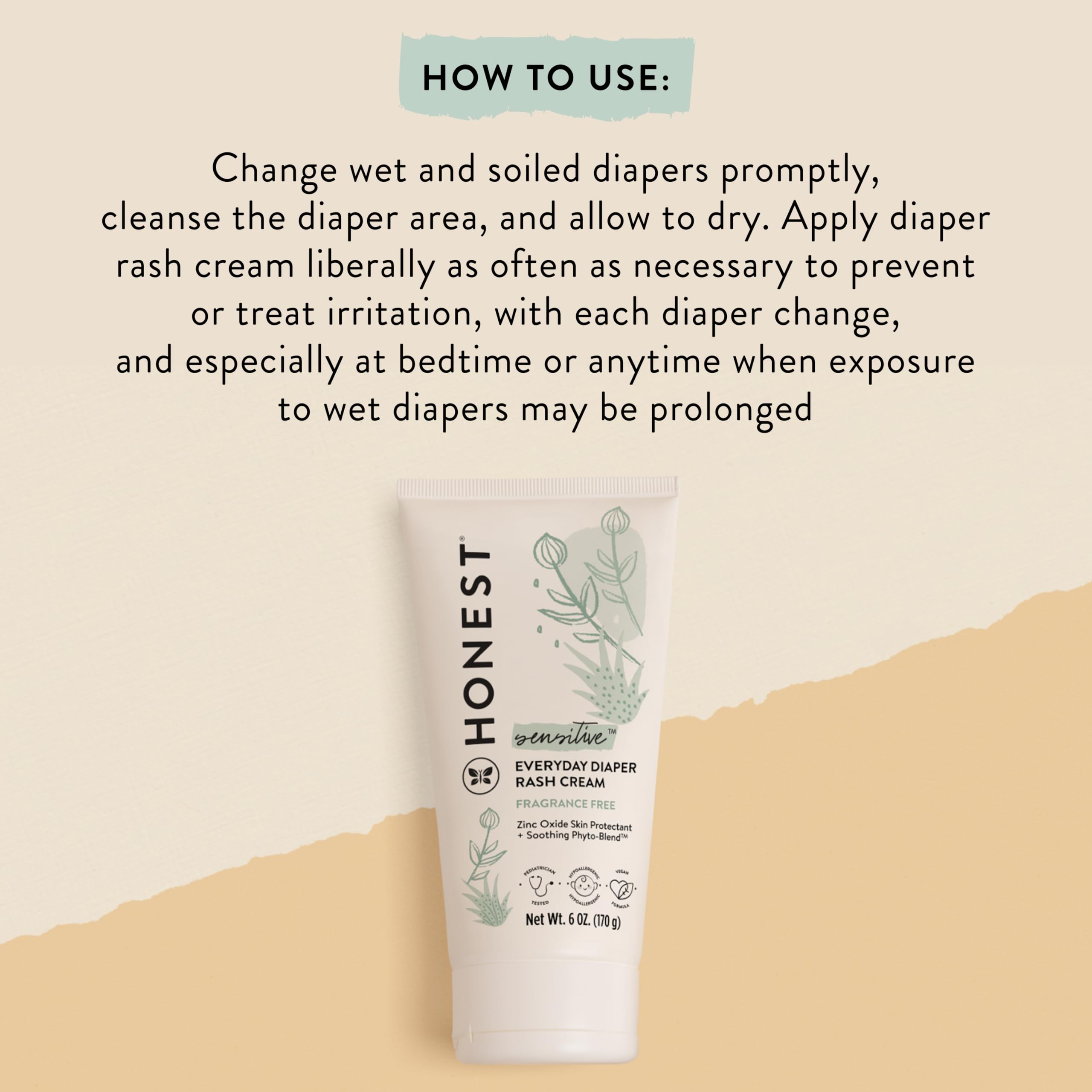 The Honest Company diaper rash cream cruelty-free logo close-up