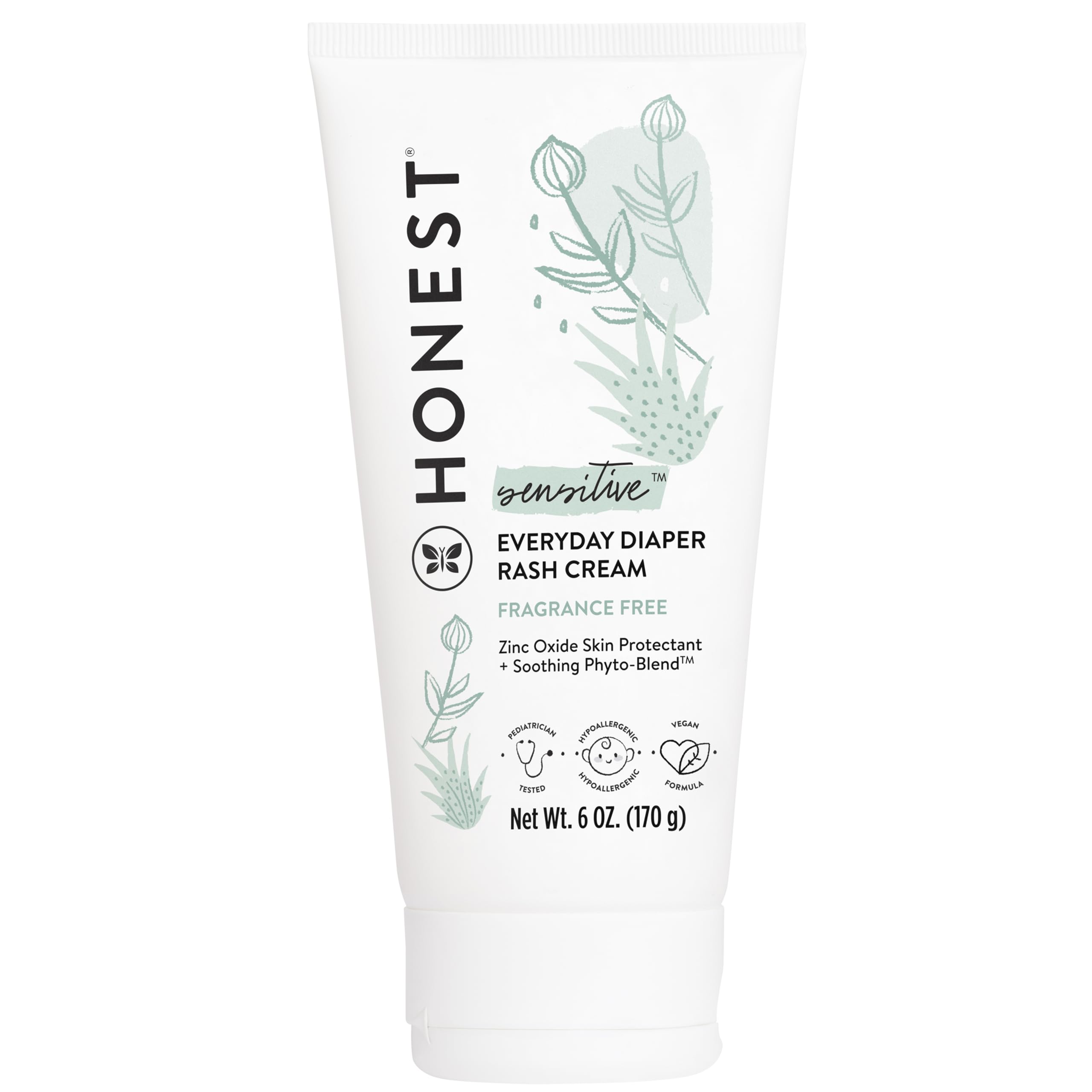 The Honest Company diaper rash cream 6oz packshot for gentle protection