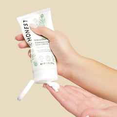 The Honest Company diaper rash cream texture swirl on clean surface