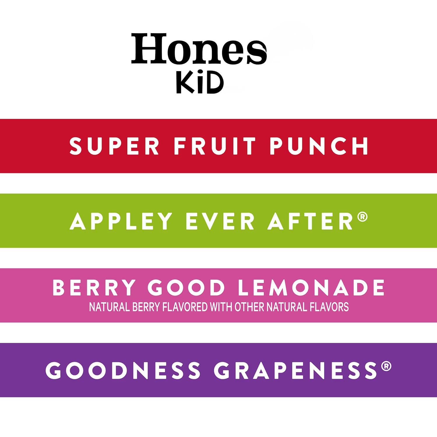 Honest Kid Berry Lemonade box provides tangy, refreshing option.