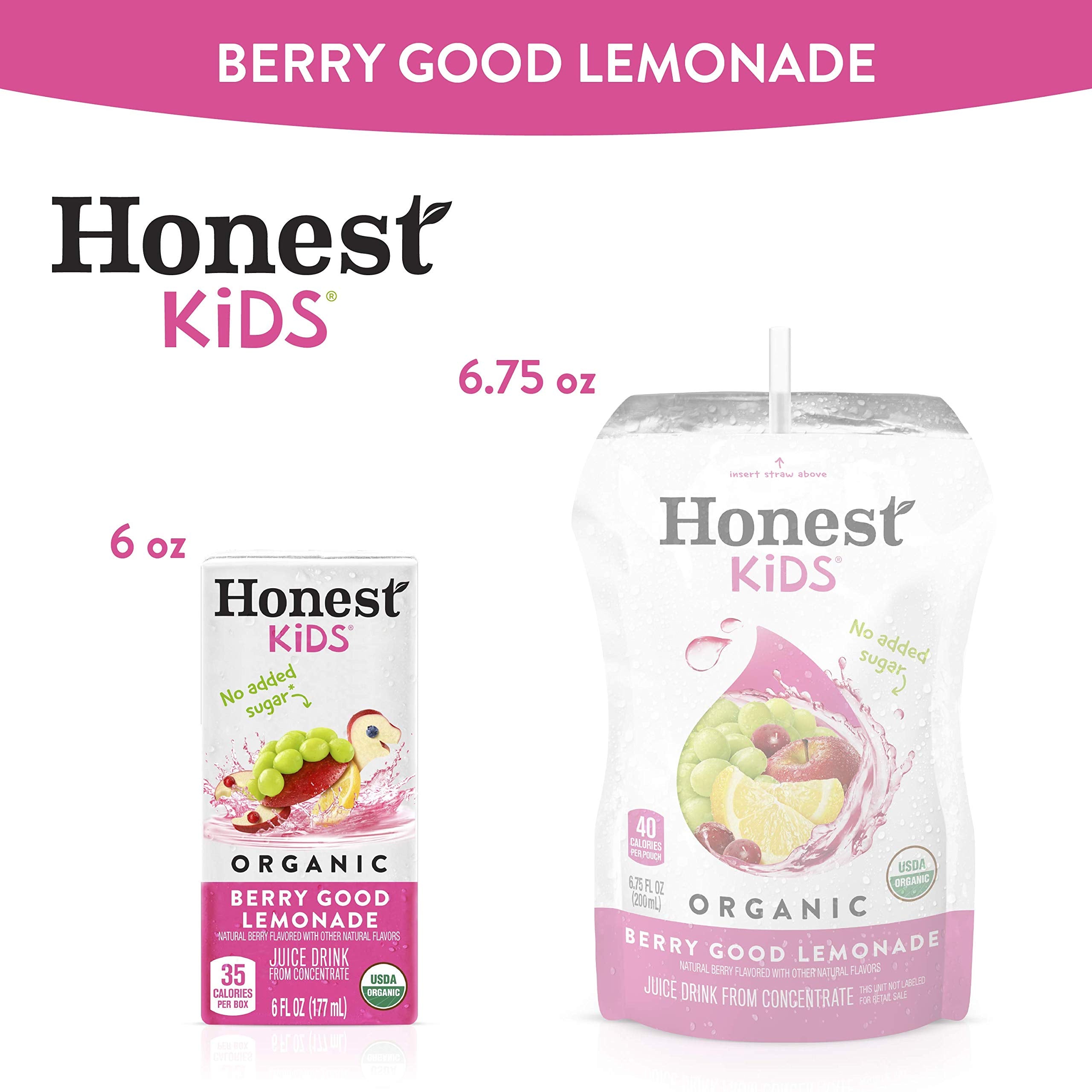 Honest Kids Berry Good Lemonade supports on‑the‑go hydration for active families.