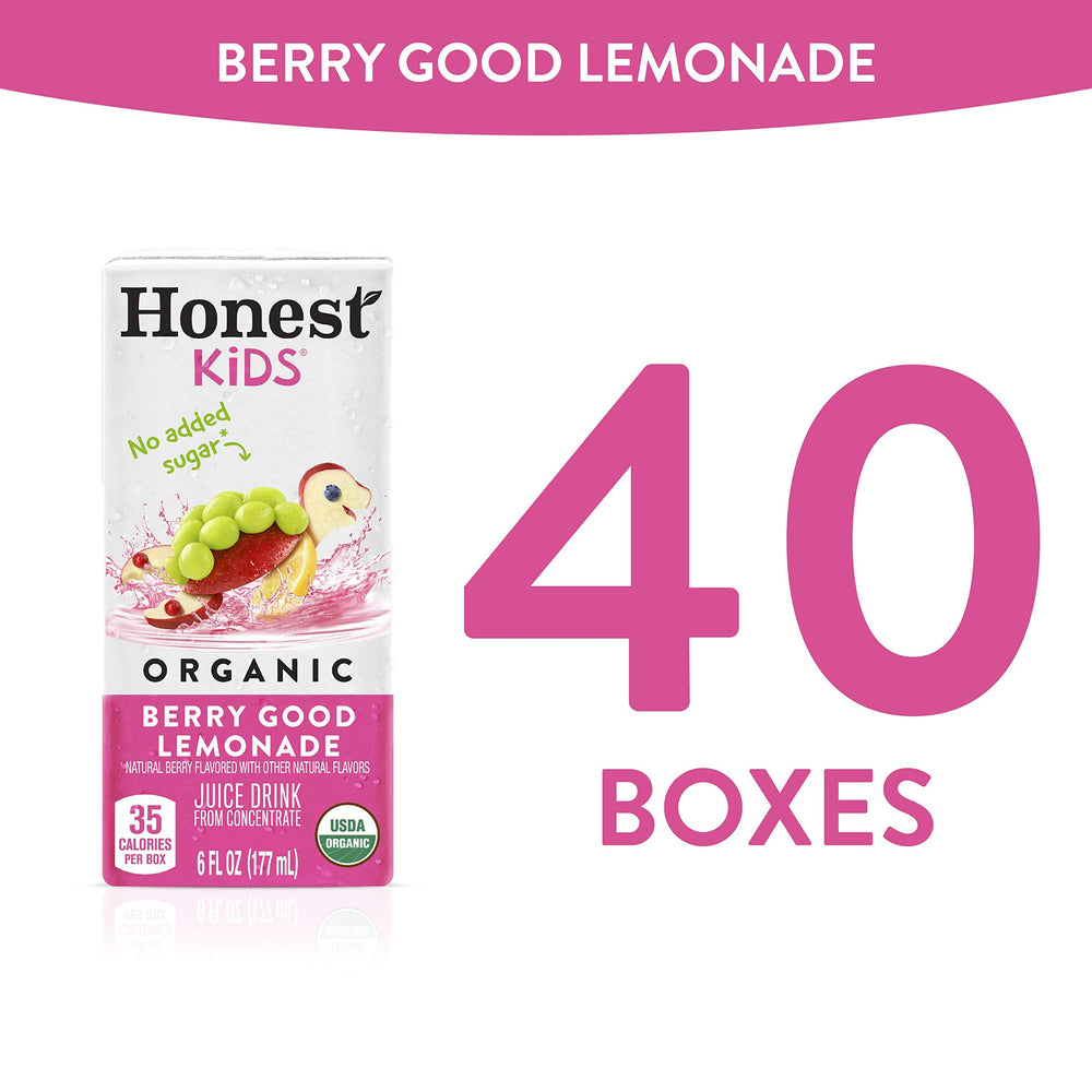 Honest Kids Berry Good Lemonade recyclable packaging supporting eco-friendly choices.