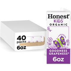 Honest Kids Goodness Grapeness carton for school lunch
