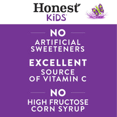 Honest Kids Goodness Grapeness kid sipping from a recyclable juice box