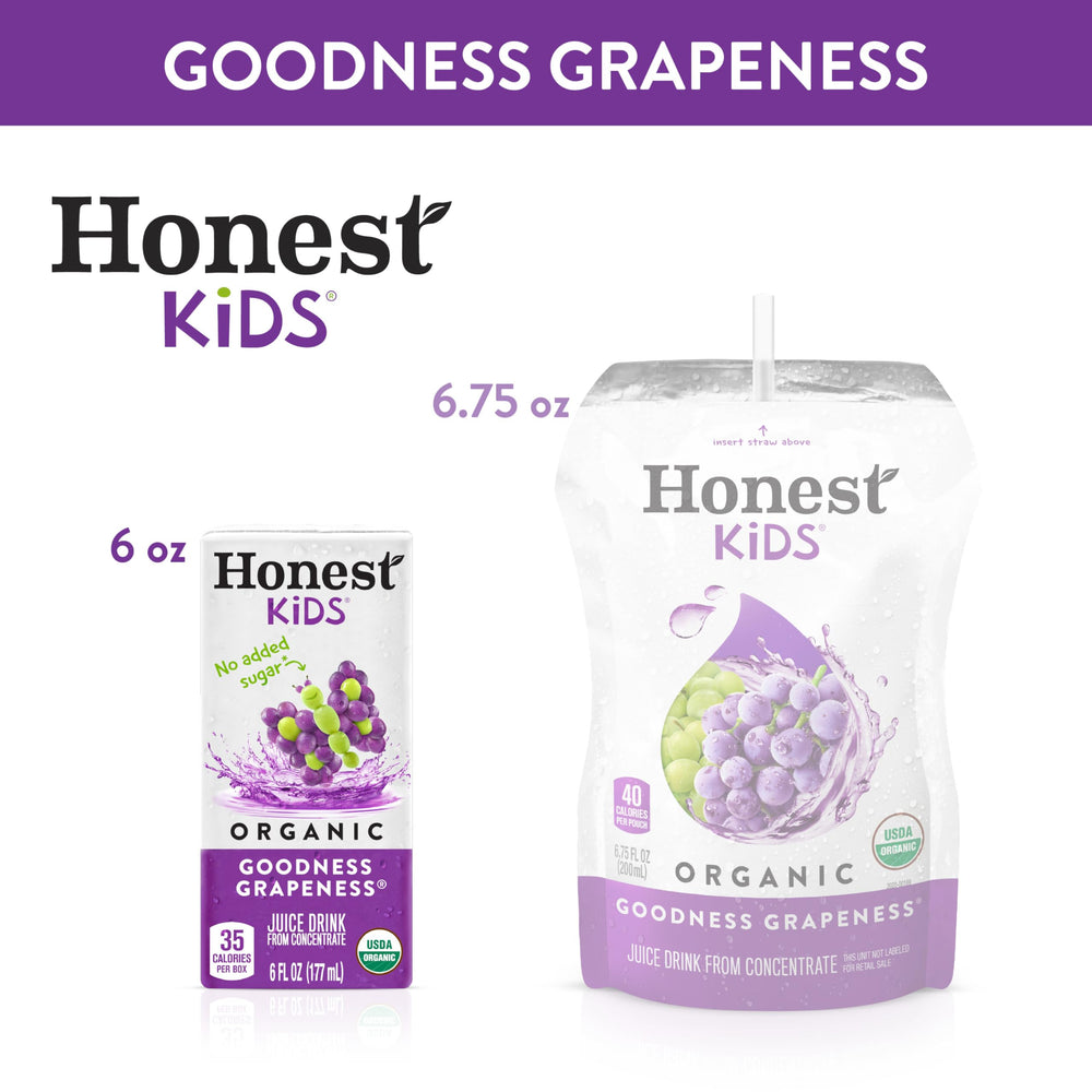 Honest Kids Goodness Grapeness 8-pack display for families