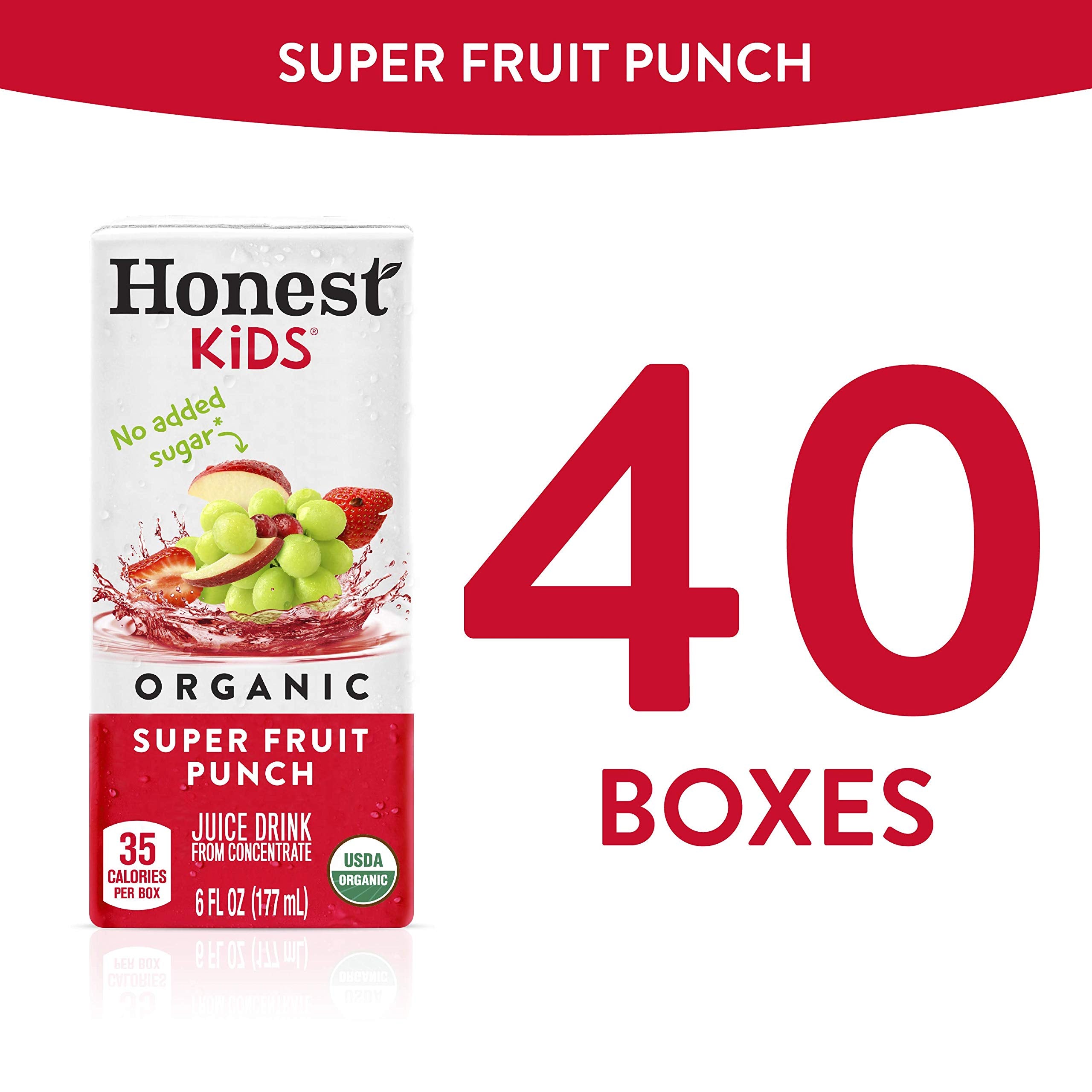 Honest Kids Super Fruit Punch serving suggestion for lunchbox snacking.