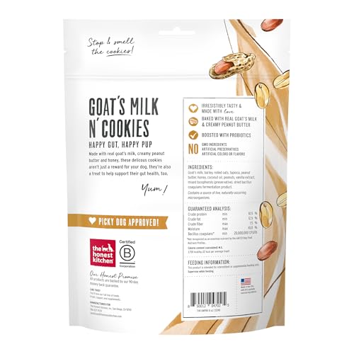 Closeup of the biscuit shows peanut butter and oats in a wholesome recipe.