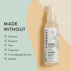 The Honest Company quinoa extract jojoba protein closeup highlights nourishing care.