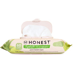 The Honest Company Hydrate and Cleanse wipes bottle with Aloe Cucumber for a refreshing cleanse.