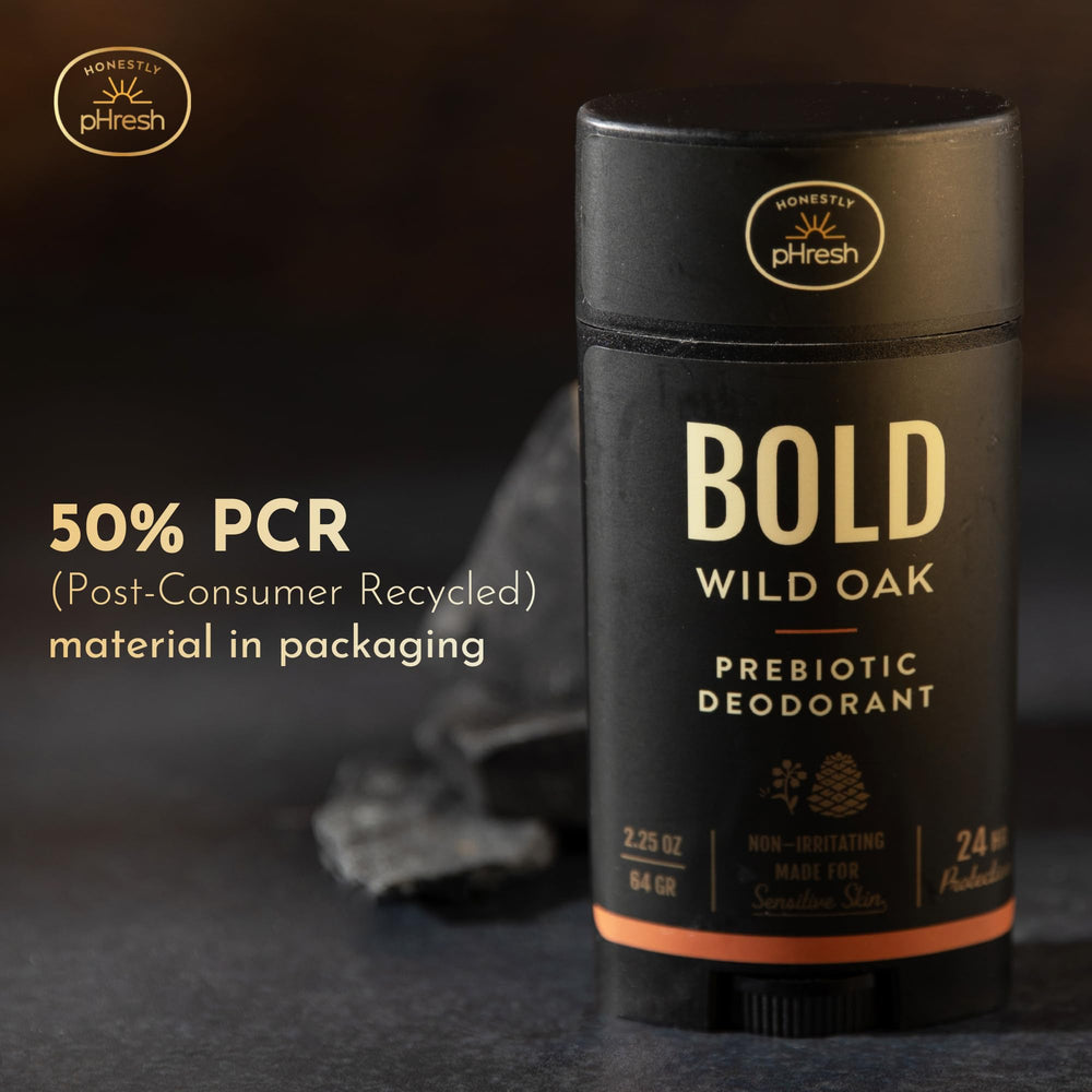 Honestly pHresh Wild Oak scent notes for a bold natural fragrance