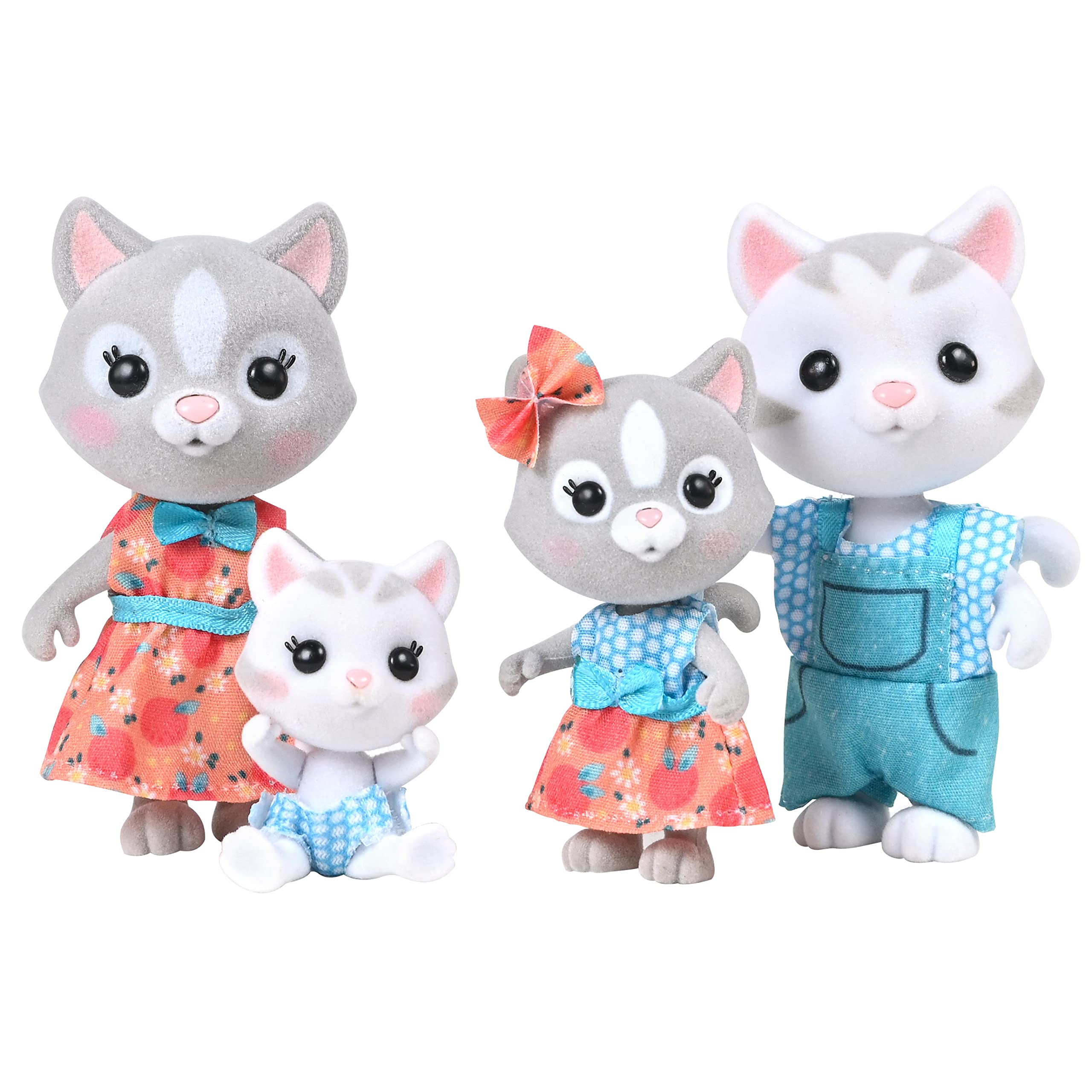 Honey Bee Acres The Purringtons cat family figures set for imaginative pretend play