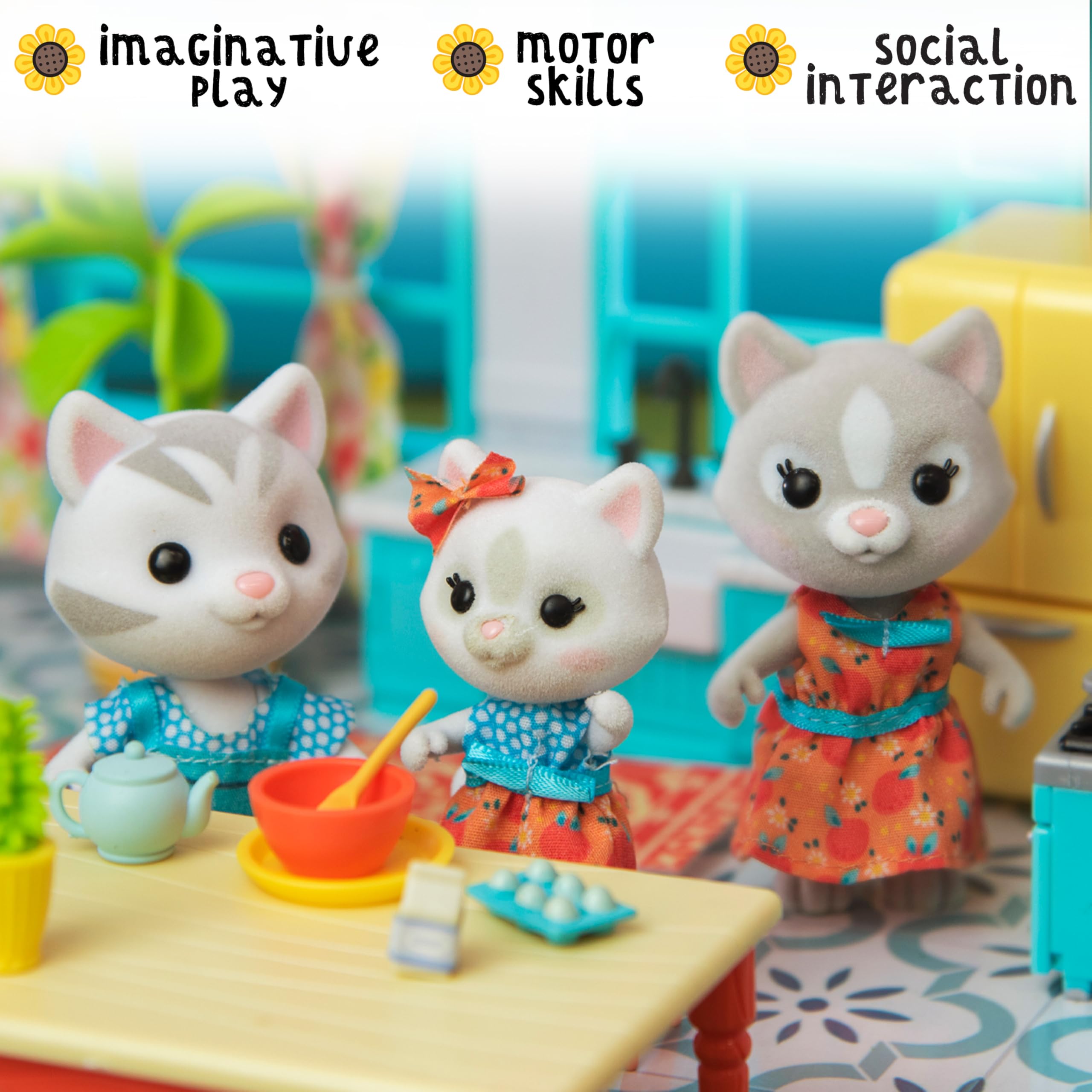 Ella figure from Honey Bee Acres Purringtons with removable outfits for creative play