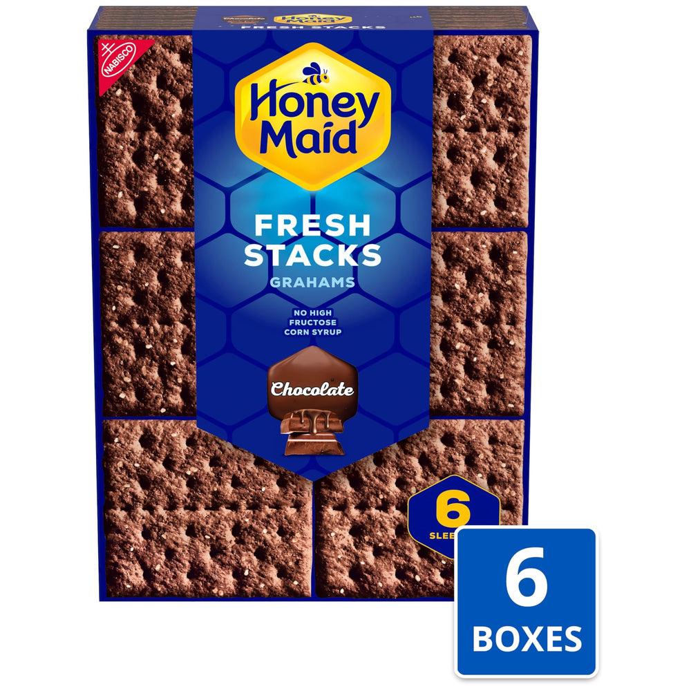 Honey Maid grahams paired with peanut butter for after-school bites