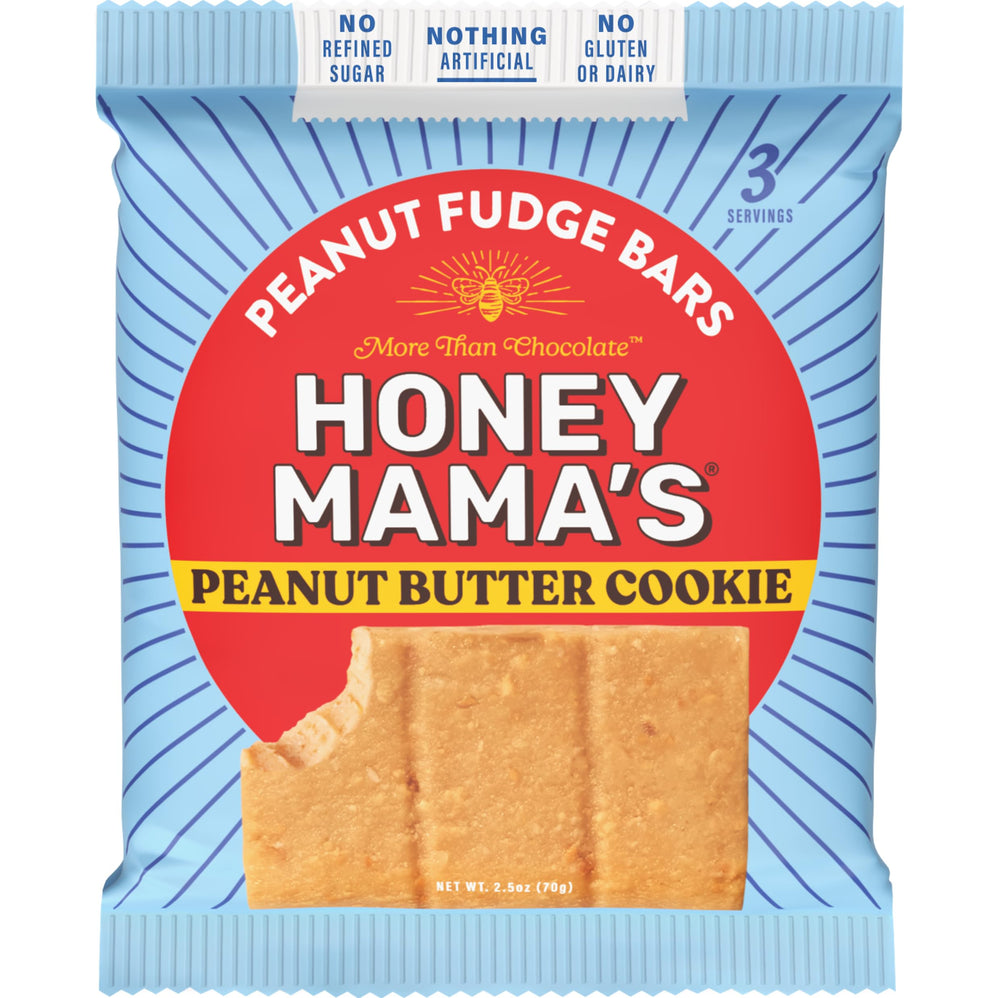 Honey Mama's packaging highlights no refined sugar for a mindful refrigerated snack.