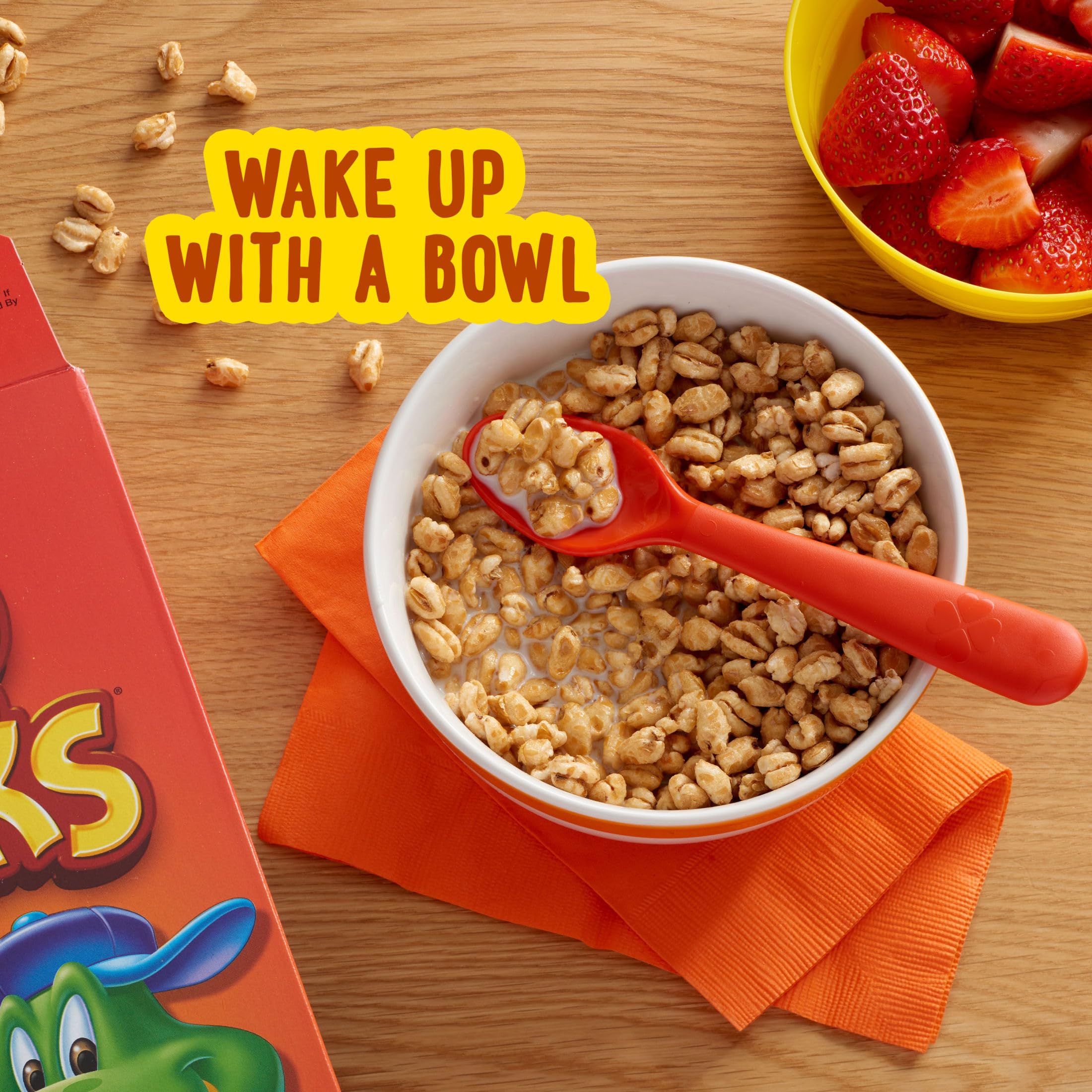 Packaging box of Honey Smacks highlighting freshness and flavor.