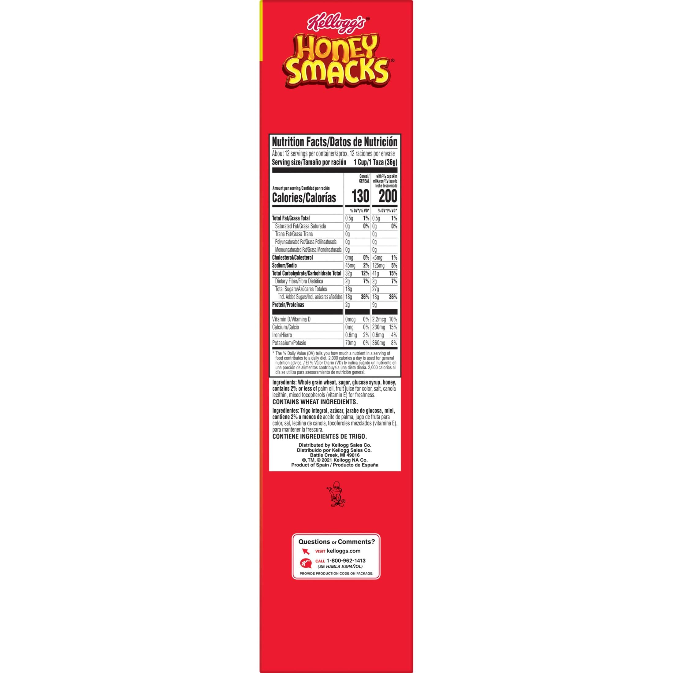 Honey Smacks whole grain cereal showcasing a wholesome start to the day.