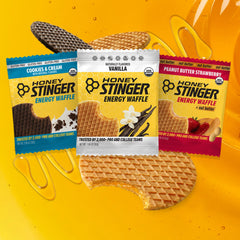 Honey Stinger Organic Energy Waffle strawberry flavor boosts mid-workout energy.