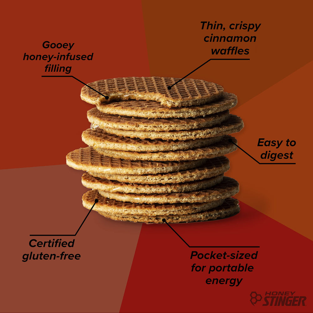Honey Stinger organic ingredients label emphasizing organic and gluten-free components.