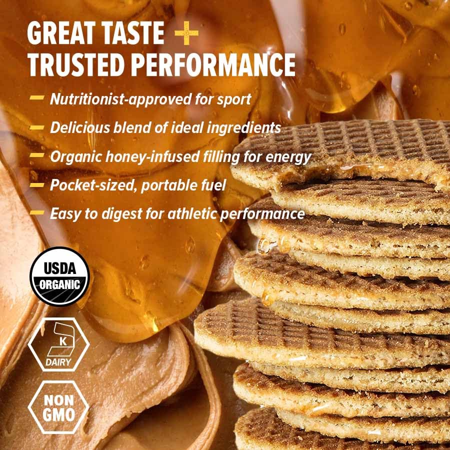 Honey Stinger Peanut Butter Banana Waffle in gym bag ready snack