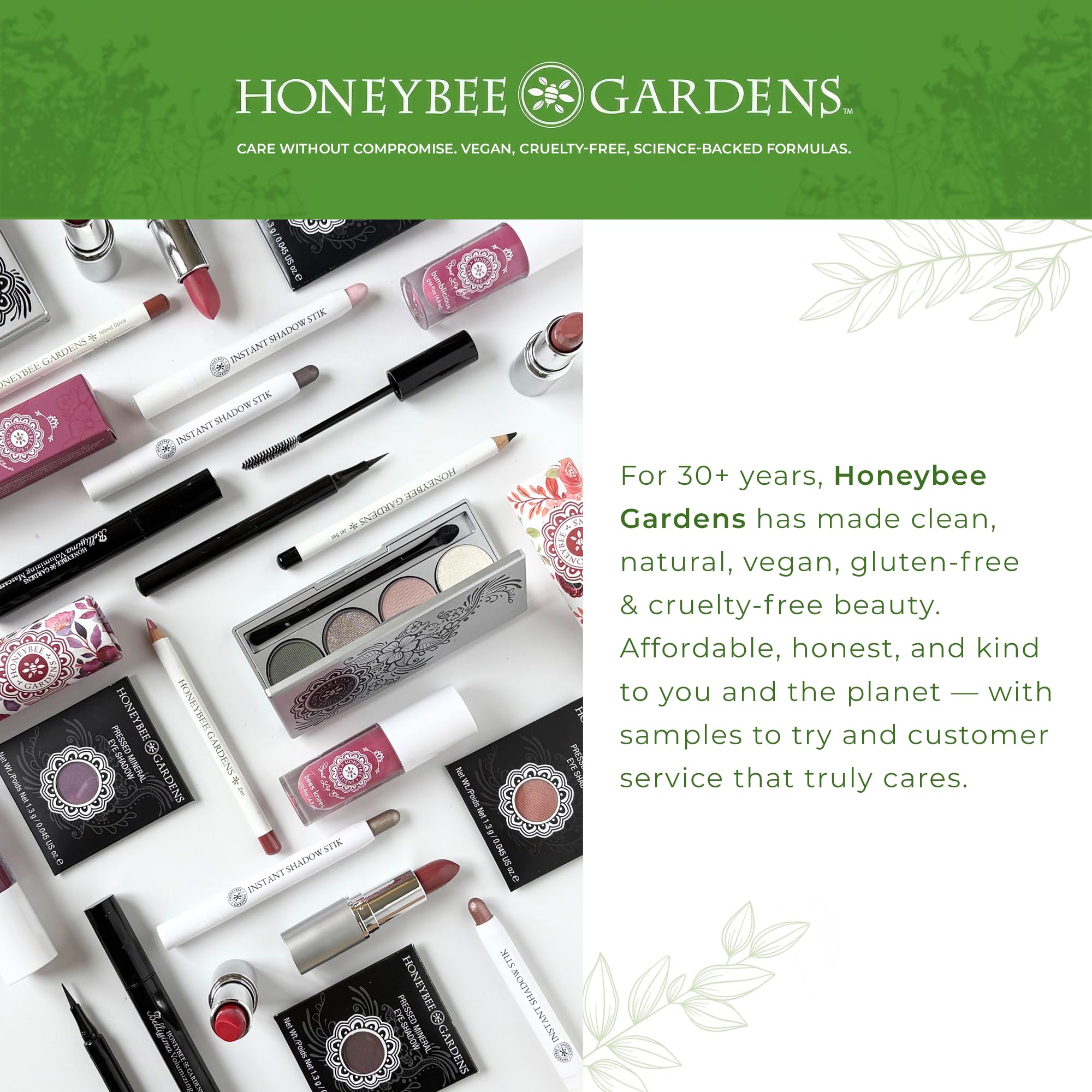 Honeybee Gardens travel-friendly packaging supports on-the-go styling.