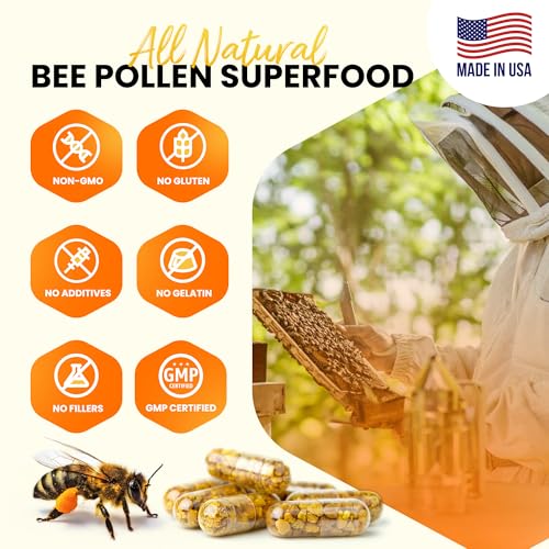 HONEYBEEZONE label closeup, highlighting USA-made GMP quality and purity.